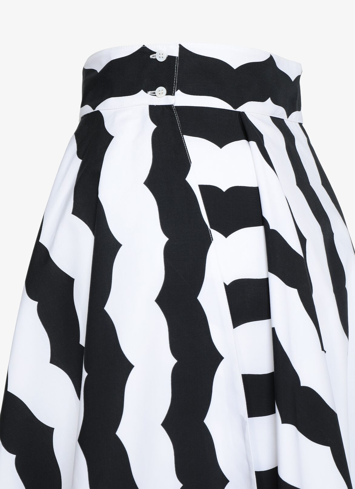 LONG SKIRT POPELINE RAYURES EDITIONS WHITE/BLACK ALAÏA WHITE/BLACK  LONG SKIRT POPELINE RAYURES EDITIONS WHITE/BLACK